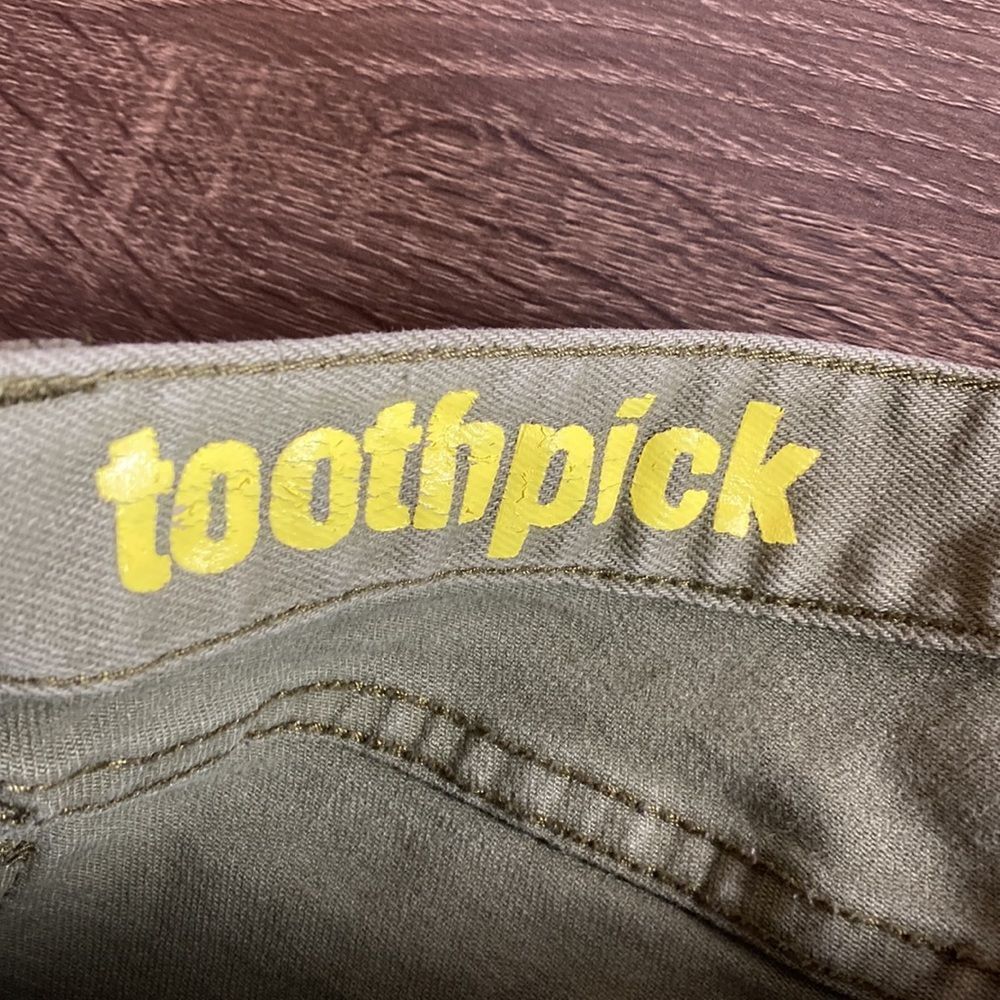Womens J Crew  Olive Green Toothpick  Size 25 Stretch Jeans - Picture 6 of 12